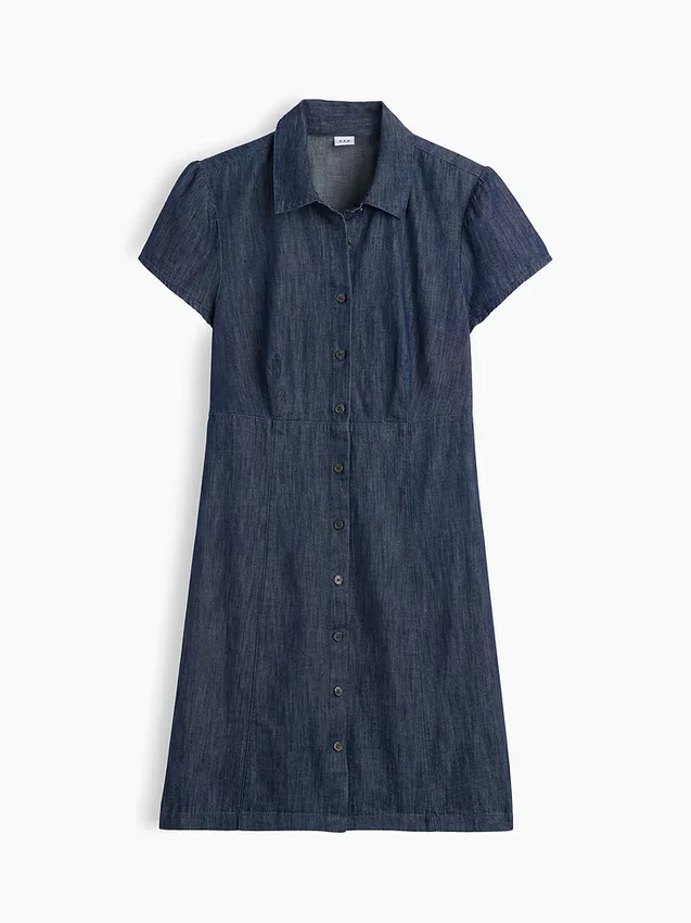 Mini-robe chemise à taille empire