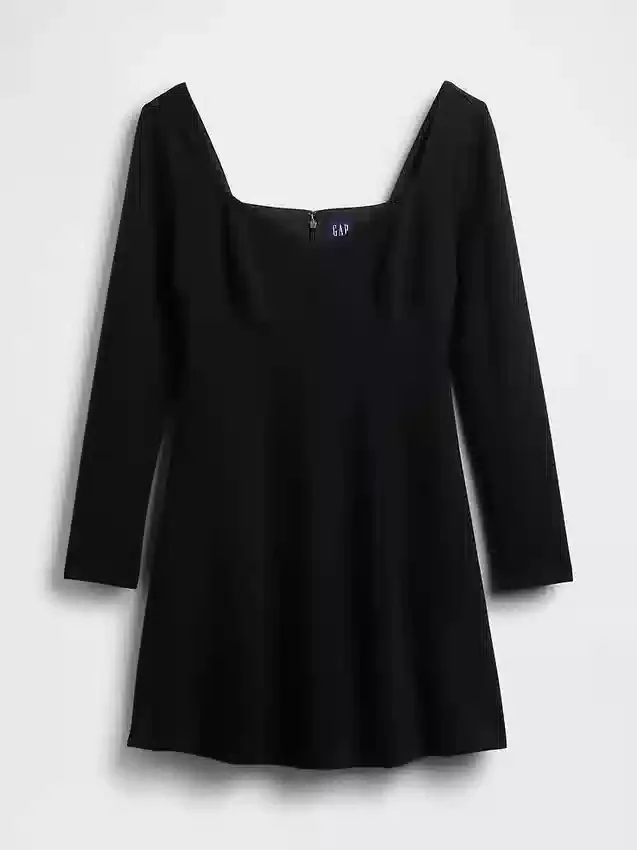 Mini-robe corset à encolure en cœur en double tricot
