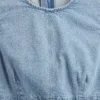 Mini-robe droite en denim