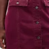 Mini-robe droite en denim à col