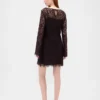 Mini-robe droite en dentelle