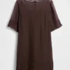 Mini-robe droite en organza transparent