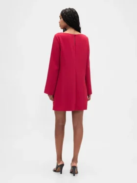 Mini-robe droite à encolure bateau