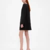 Mini-robe droite à encolure bateau