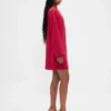 Mini-robe droite à encolure bateau