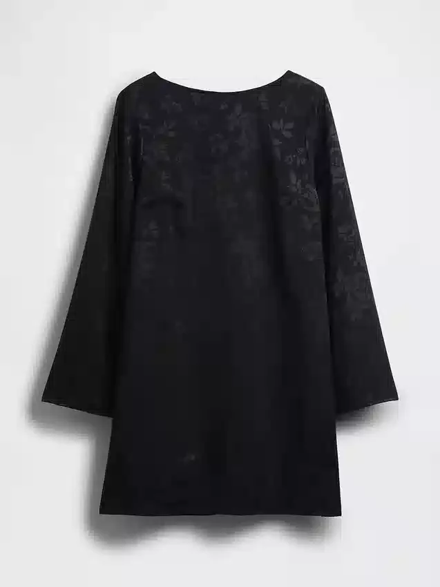 Mini-robe droite à encolure bateau