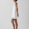 Mini-robe droite à ourlet ajouré
