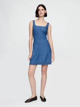Mini-robe en denim