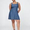 Mini-robe en denim
