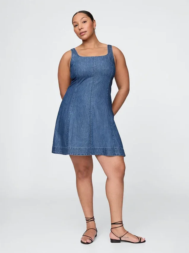 Mini-robe en denim