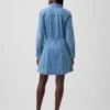 Mini-robe en denim à boutonnage