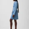 Mini-robe en denim à boutonnage
