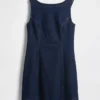 Mini-robe en denim à col bateau