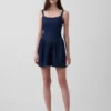 Mini-robe en denim à taille basse