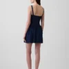 Mini-robe en denim à taille basse