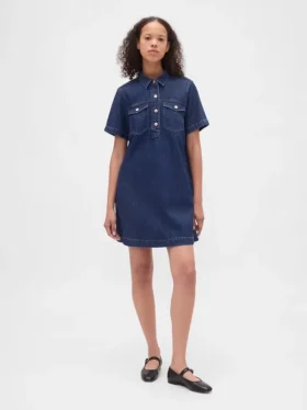 Mini-robe en denim ultra-doux
