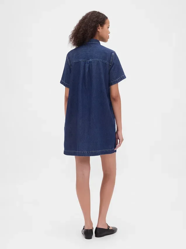 Mini-robe en denim ultra-doux