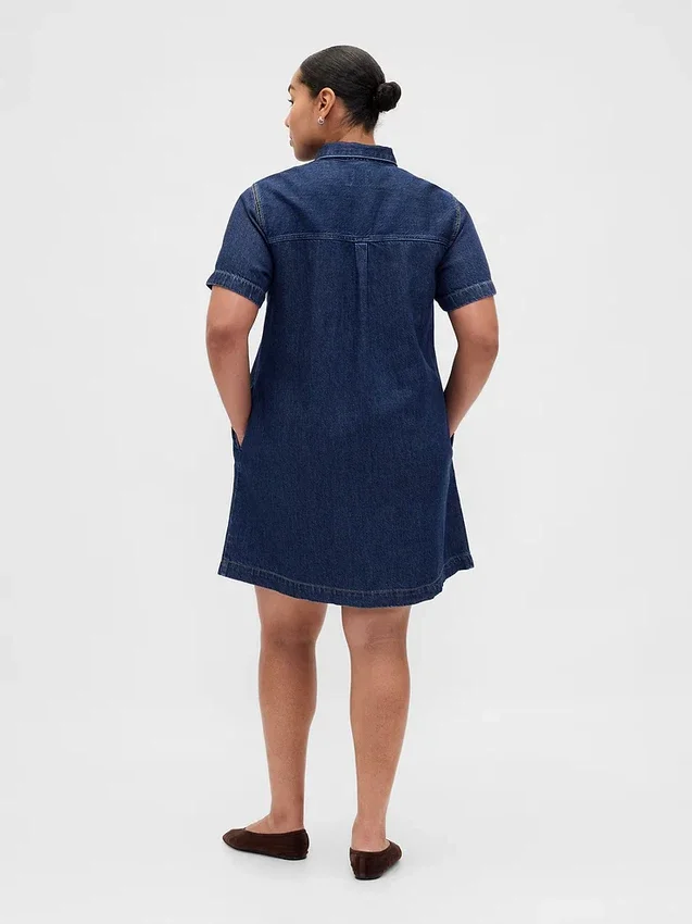 Mini-robe en denim ultra-doux