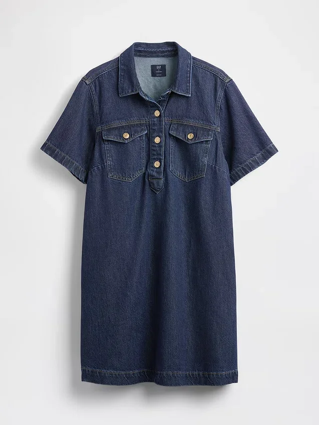 Mini-robe en denim ultra-doux