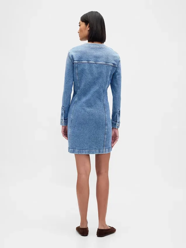 Mini-robe en jean à poches