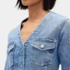 Mini-robe en jean à poches