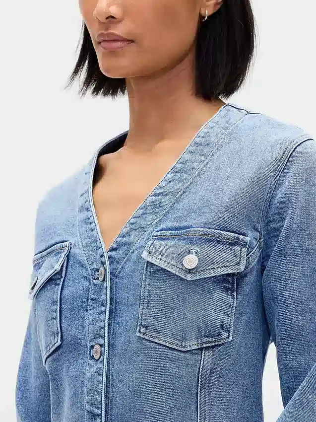 Mini-robe en jean à poches