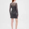 Mini-robe en maille à col bateau