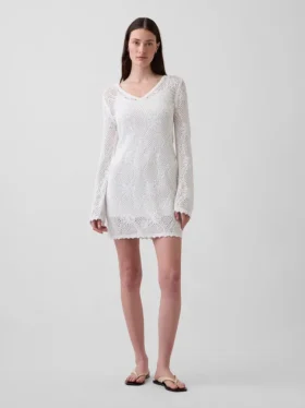 Mini-robe en pointelle