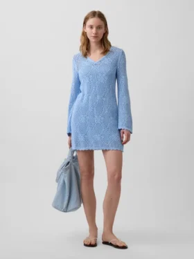Mini-robe en pointelle