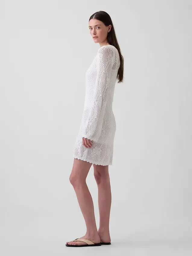 Mini-robe en pointelle