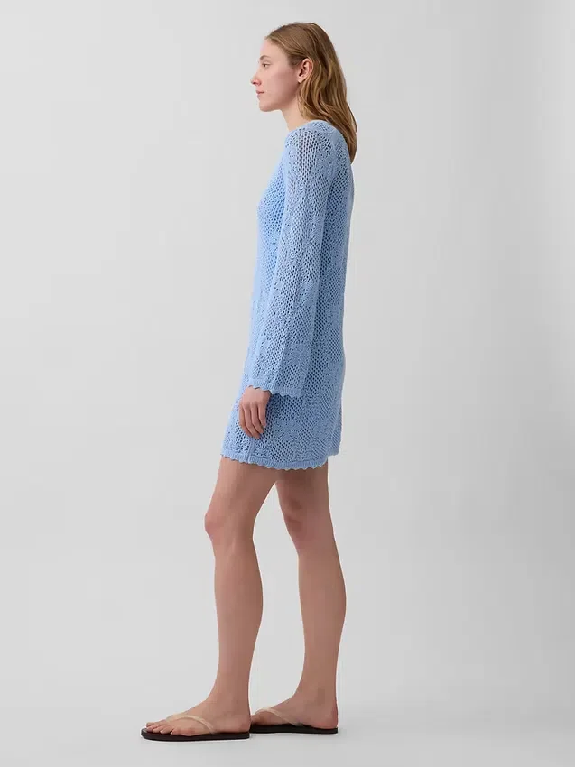 Mini-robe en pointelle