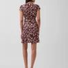 Mini-robe imprimée à col en V