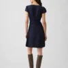 Mini-robe imprimée à col en V