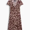 Mini-robe imprimée à col en V