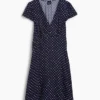 Mini-robe imprimée à col en V