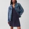 Mini-robe imprimée à col en V