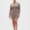 Mini-robe-pull à côtes CashSoft avec poches