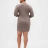 Mini-robe-pull à côtes CashSoft avec poches