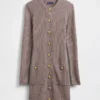 Mini-robe-pull à côtes CashSoft avec poches