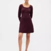 Mini-robe-pull en maille côtelée CashSoft