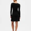 Mini-robe-pull en maille côtelée CashSoft