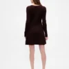 Mini-robe-pull en maille côtelée CashSoft