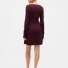 Mini-robe-pull en maille côtelée CashSoft
