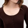 Mini-robe-pull en maille côtelée CashSoft