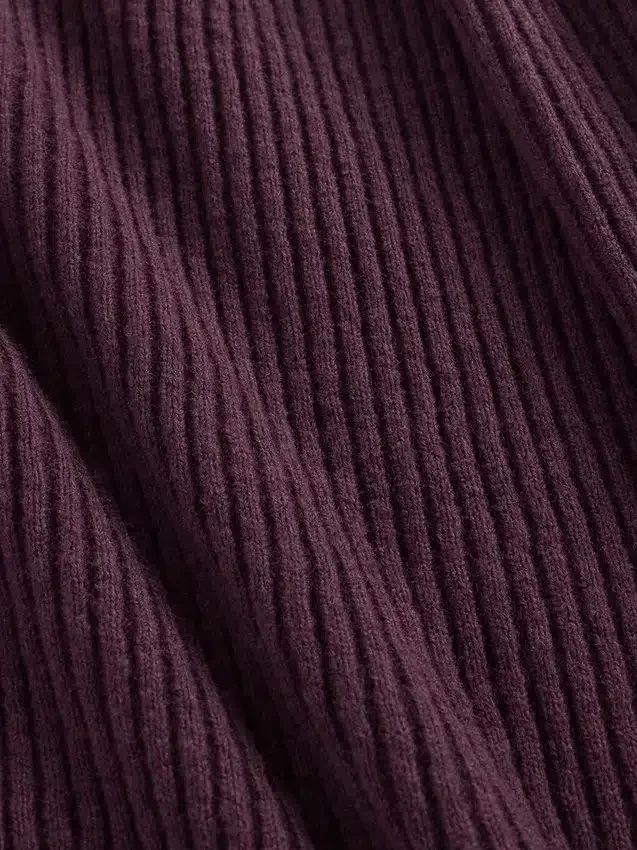 Mini-robe-pull en maille côtelée CashSoft