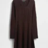 Mini-robe-pull en maille côtelée CashSoft
