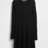 Mini-robe-pull en maille côtelée CashSoft