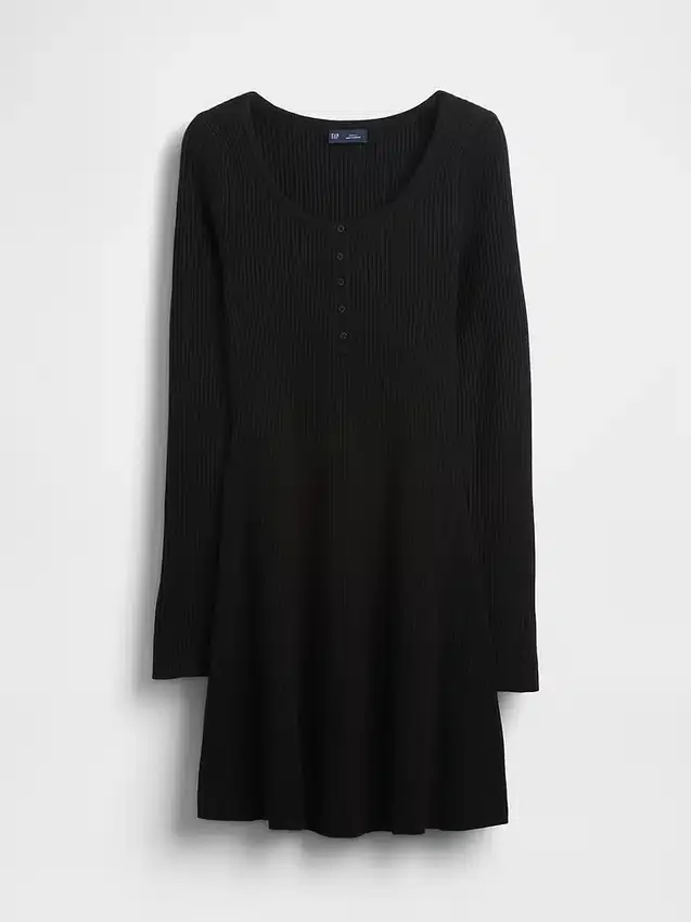 Mini-robe-pull en maille côtelée CashSoft