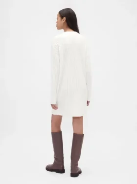 Mini-robe-pull en maille torsadée CashSoft