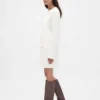 Mini-robe-pull en maille torsadée CashSoft